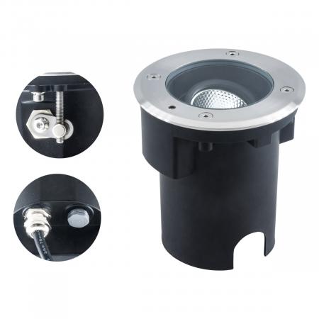 EVN LED Bodeneinbauleuchte, IP67 mit Justierschraube PC67107040