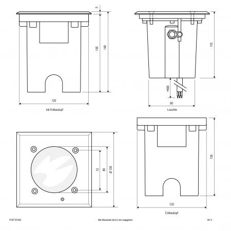 EVN LED Bodeneinbauleuchte, IP67 mit Justierschraube PC67107402