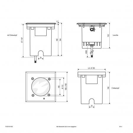 EVN LED Bodeneinbauleuchte, IP67 mit Justierschraube PC674101502