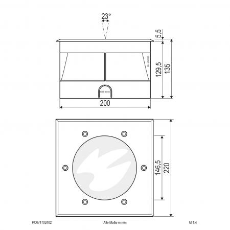 EVN LED Bodeneinbauleuchte, IP67 PC674102402