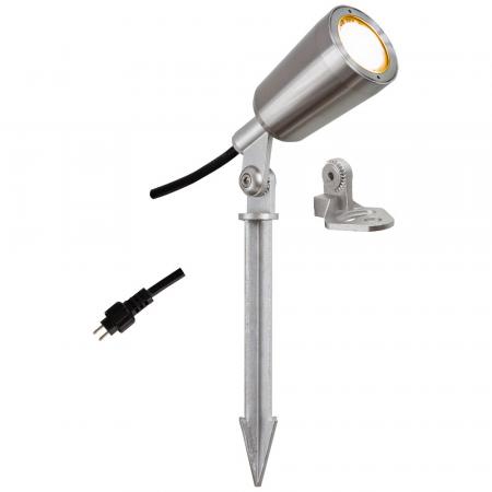 EVN LED Erdspießleuchte warmweißes Licht Gartenspot EDS IP68 6W 3000K 370lm 5m für IP44-Stecksystem
