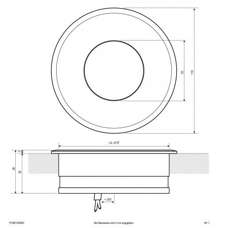 EVN LED Bodeneinbauleuchte, IP67 PCB67240602