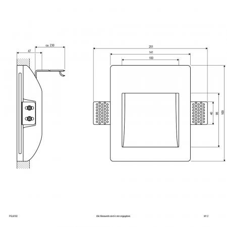EVN LED Gips-Wandeinbauleuchte & Treppenbeleuchtung IP20 3000K warmweißes Licht mit nur 1.2W