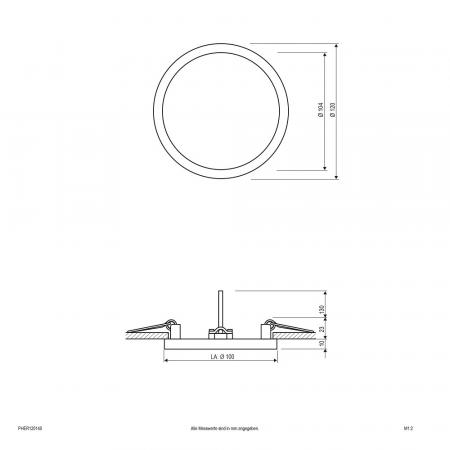 EVN LED Einbaupanel rund weiß IP20 8W 4000K- 630lm EinbauØ100