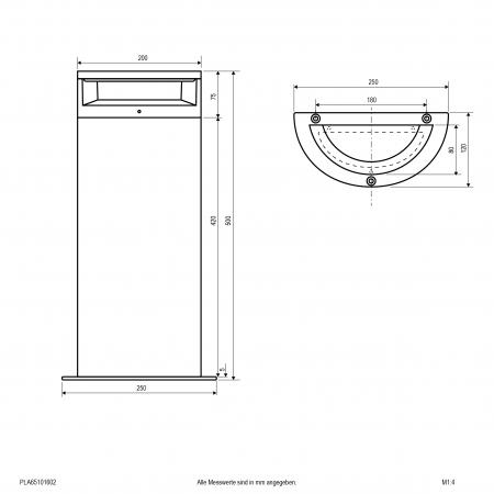 EVN LED Pollerleuchte, IP65 PLA65101602