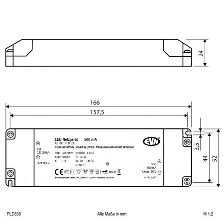 EVN 500mA LED-Netzgerät PLD536