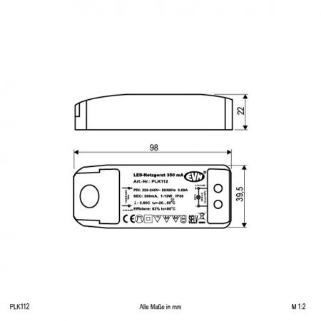 EVN 350mA LED-Netzgerät PLK112