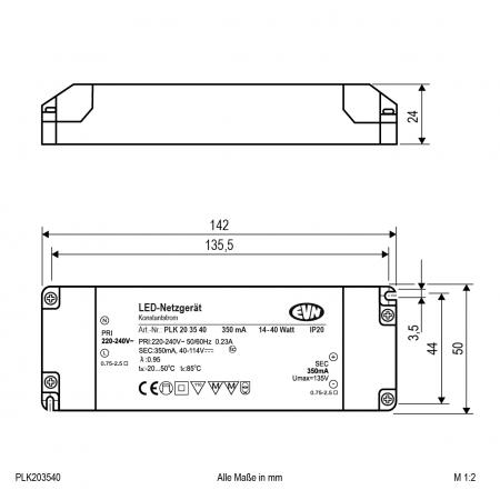 EVN 350mA LED-Netzgerät PLK203540