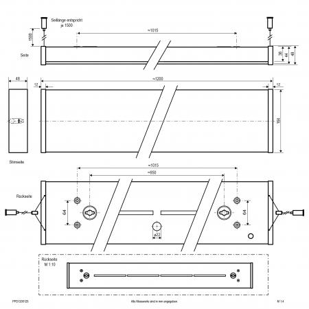 EVN LED Pendelleuchte up/down light (DALI) PPD1200125