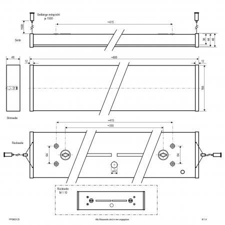 EVN LED Pendelleuchte up/down light (schaltbar) PPS600125