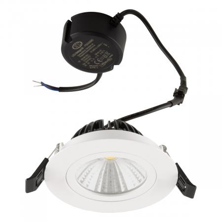 EVN PS54060102 COB LED Deckeneinbauleuchte 5,5W 3000K Weiß schwenkbar IP54 Einbaudurchmesser 68 mm