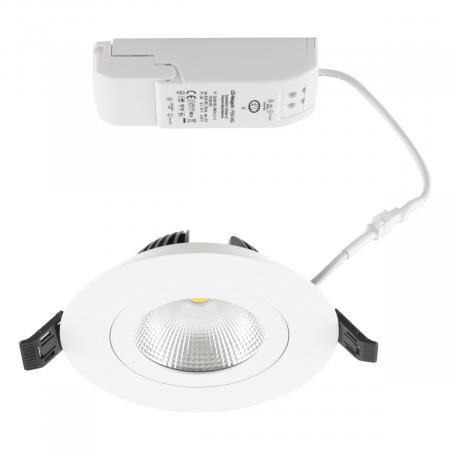 EVN PS54140102 COB LED Deckeneinbauleuchte Weiß 14W 3000K schwenkbar • Einbaudurchmesser: 100 mm