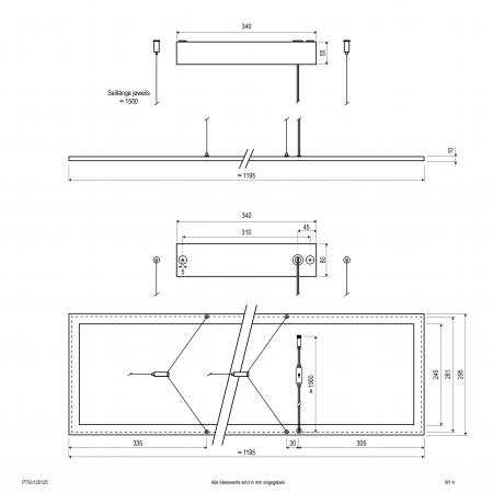 EVN LED Pendelleuchte mit CCT Switch PTSU120125