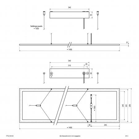 EVN LED Pendelleuchte mit CCT Switch PTSU150125