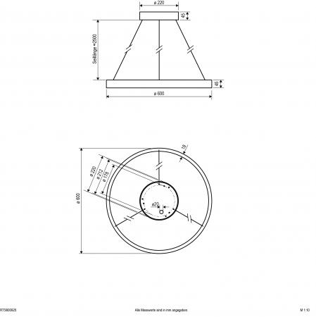 EVN LED Pendelleuchte mit CCT Switch RTS600925