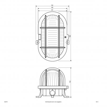 EVN Ovale Anbauleuchte, E27, IP54 SA2701
