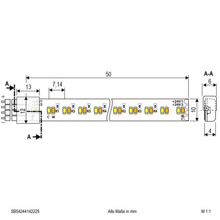 EVN Niedervolt LED-Strip, IP54, mit CCT- und Power-Switch SB54244142225