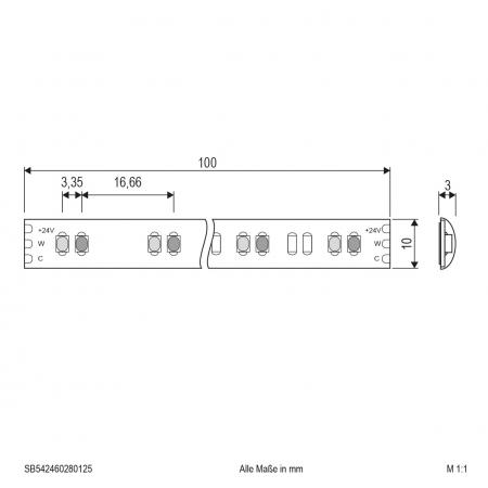 EVN Niedervolt LED-Strip, IP54, kürzbar SB542460280125