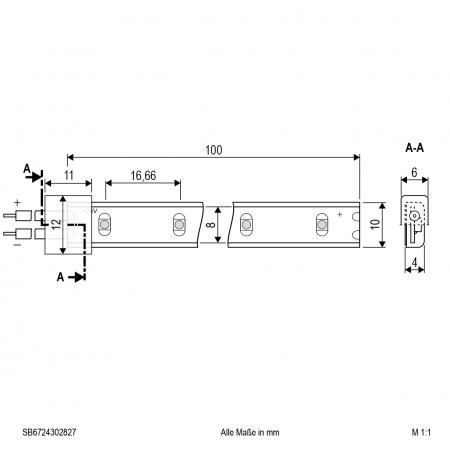 EVN Niedervolt LED-Strip, IP67, kürzbar SB6724302827