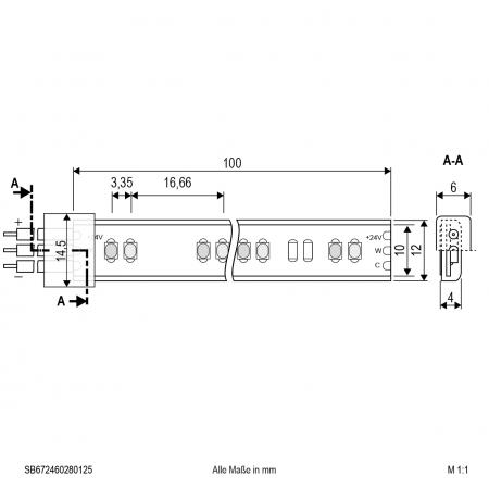 EVN Niedervolt LED-Strip, IP67, kürzbar SB672460280125