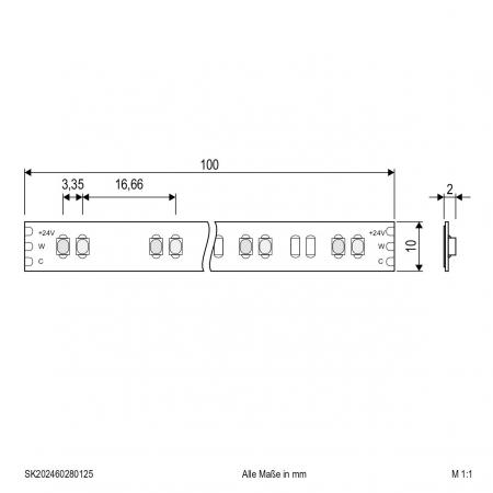 EVN Niedervolt LED-Strip, IP20, konfektionierbar SK202460280125
