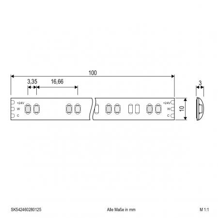 EVN Niedervolt LED-Strip, IP54, konfektionierbar SK542460280125