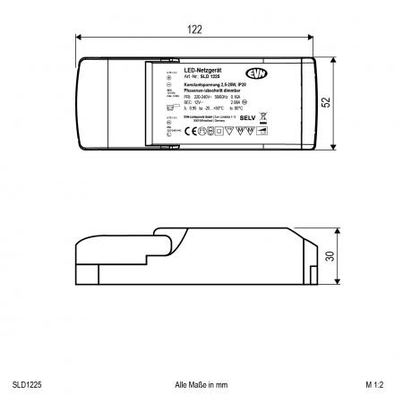 EVN 12V/DC LED-Netzgerät, dimmbar SLD1225