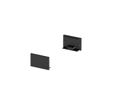 SLV 1000561 GRAZIA 20 Endkappe für GRAZIA Aufbauprofil flach, 2 Stk., flache Ausführung, schwarz
