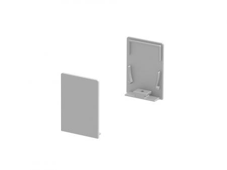 SLV 1000568 GRAZIA 20 Endkappe für GRAZIA Aufbauprofil standard, 2 Stk., hohe Ausführung, alu