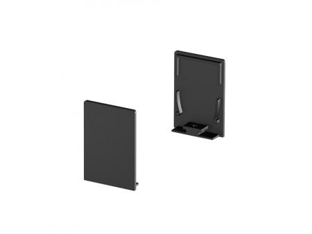 SLV 1000570 GRAZIA 20 Endkappe für GRAZIA Aufbauprofil standard, 2 Stk., hohe Ausführung, schwarz