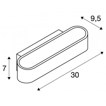 LED ASSO 300 Wandleuchte weiss mit Dim to Warm Funktion SLV 1000634