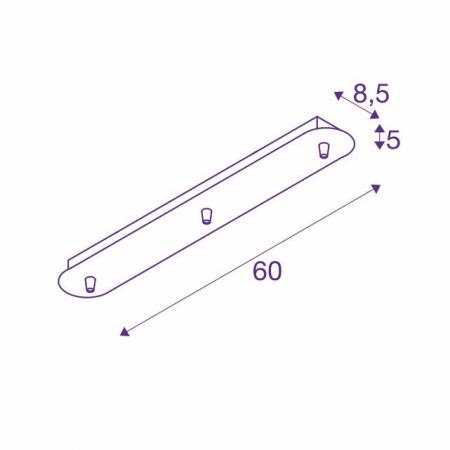 SLV 1001818 FITU tripple Rosette lang schwarz