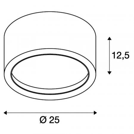 SLV 1001939 FERA CL LED Indoor Deckenaufbauleuchte schwarz 3000K 100°