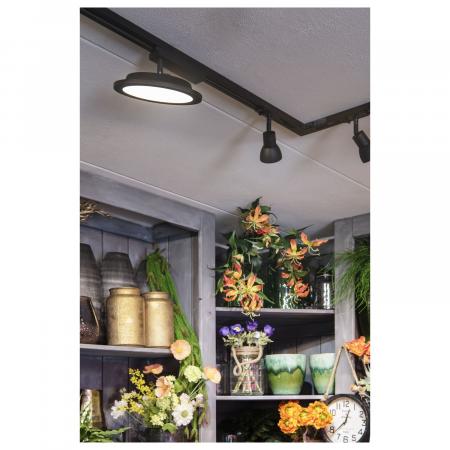 SLV 1004935 PANEL TRACK round 200mm 1 Phasen Spot schwarz 18W 3000K