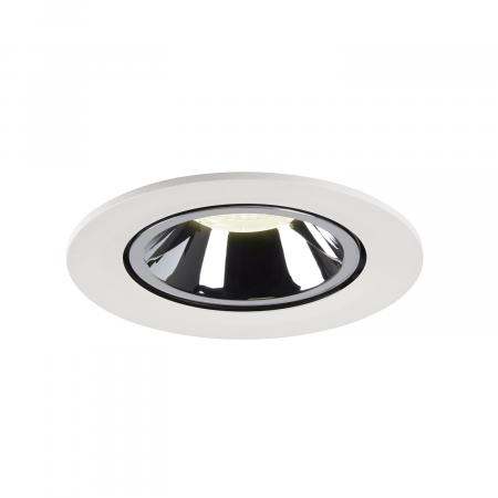SLV 1006025 NUMINOS GIMBLE L Deckeneinbauleuchte weiß / chrom 4000K 40°
