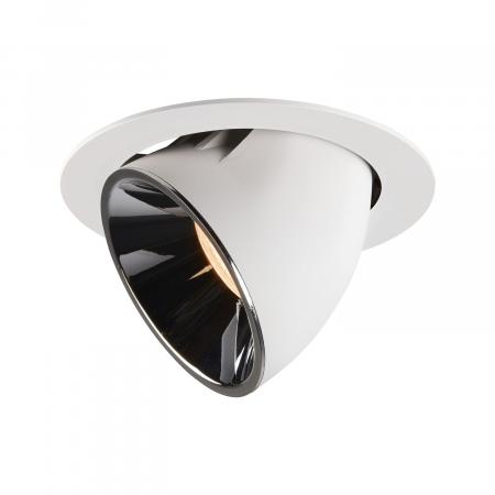 SLV 1006046 NUMINOS GIMBLE XL Deckeneinbauleuchte weiß / chrom 2700K 55°