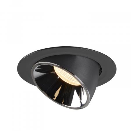 SLV 1006052 NUMINOS GIMBLE XL Deckeneinbauleuchte schwarz / chrom 3000K 40°
