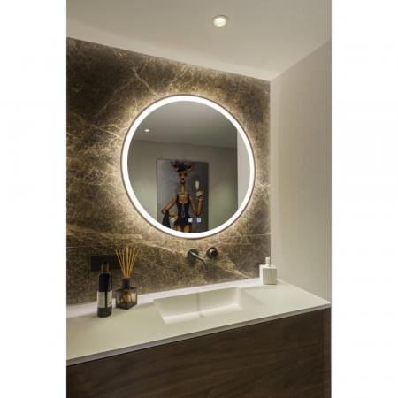 SLV 1007202 TRUKKO 80 Spiegel Ø 80 cm chrom schwarzer rand