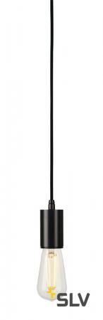 SLV 132690 FITU, Pendelleuchte, A60, rund, schwarz, 5m Kabel mit offenem Kabelende, max. 60W