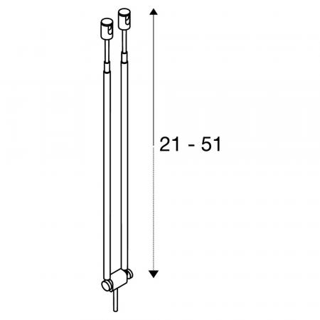 SLV 139080 TELESKOP Seilleuchte für TENSEO Niedervolt-Seilsystem schwarz