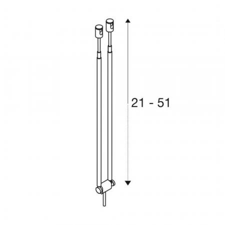 SLV 139081 TELESKOP Seilleuchte für TENSEO Niedervolt-Seilsystem weiß