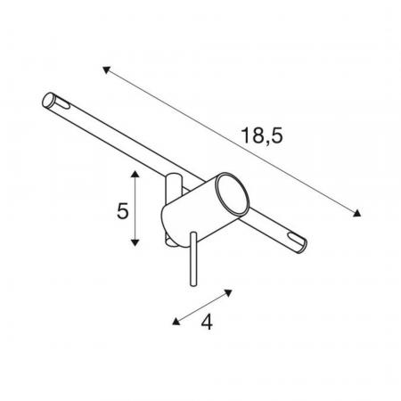 SLV 139102 SYROS Seilleuchte für TENSEO Niedervolt-Seilsystem in chrom