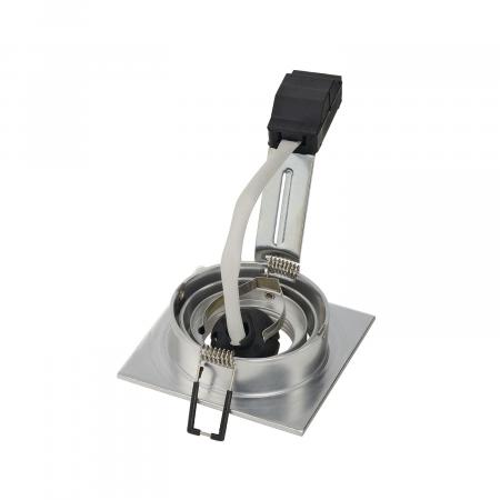 SLV 199996 PIREQ SQUARE Einbauleuchte alu brushed inkl. Clipfedern für GU10