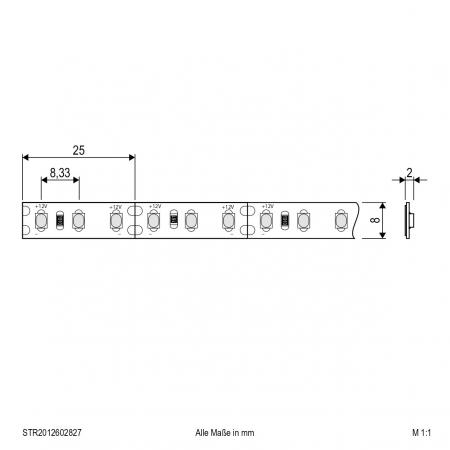 EVN Niedervolt LED-Strip, IP20, kürzbar STR2012602827