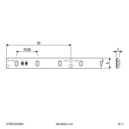 EVN Niedervolt LED-Strip, IP54, kürzbar STR5412302840