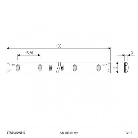 EVN Niedervolt LED-Strip, IP54, kürzbar STR5424302840