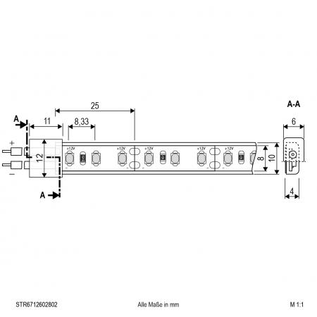 EVN Niedervolt LED-Strip, IP67, kürzbar STR6712602802