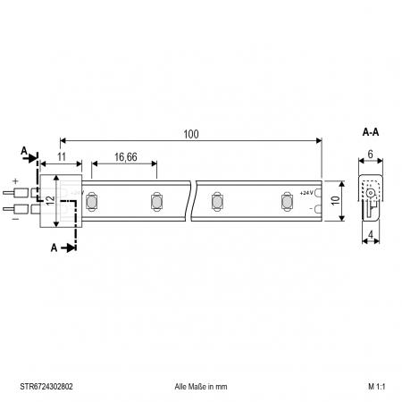 EVN Niedervolt LED-Strip, IP67, kürzbar STR6724302802