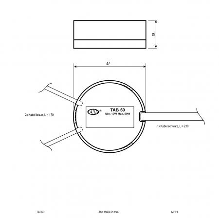 EVN Eletronischer Halogen-Trafo, 12V/AC TAB50