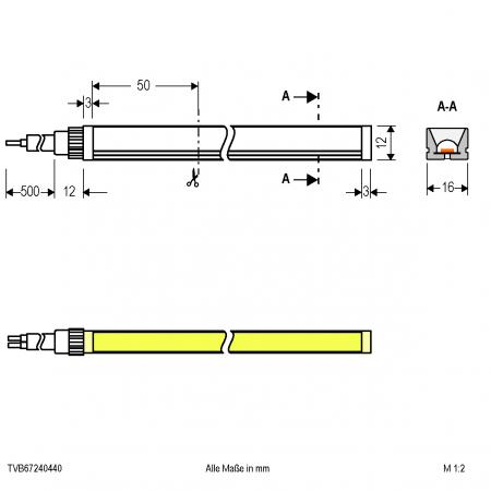 EVN Neon-Flex LED-Strip, IP67, konfektionierbar TVB67240440